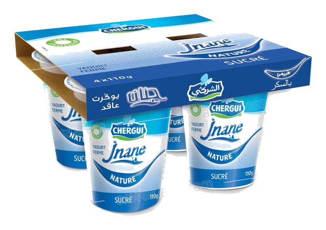 YAOURT JNANE FERME NATURE SUCRE 110G 4*110G PACK CHERGUI