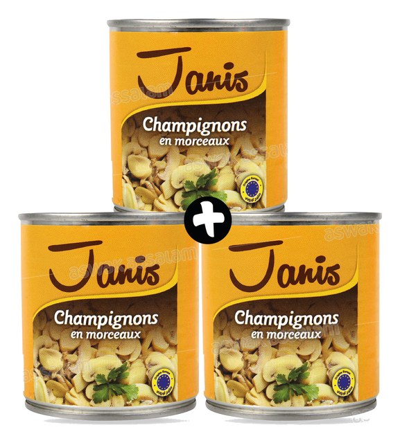 CHAMPIGNON EN MORCEAUX 3*185G JANIS