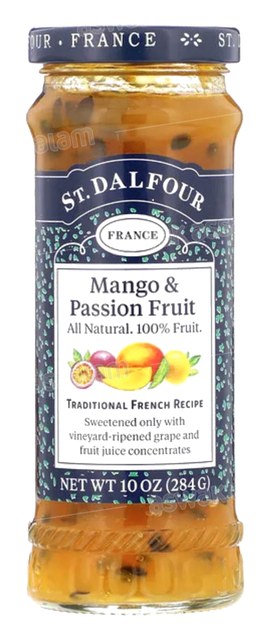 CONFITURE MANGUE ET FRUITS DE LA PASSION SANS SUCRE 284G ST DALFOUR