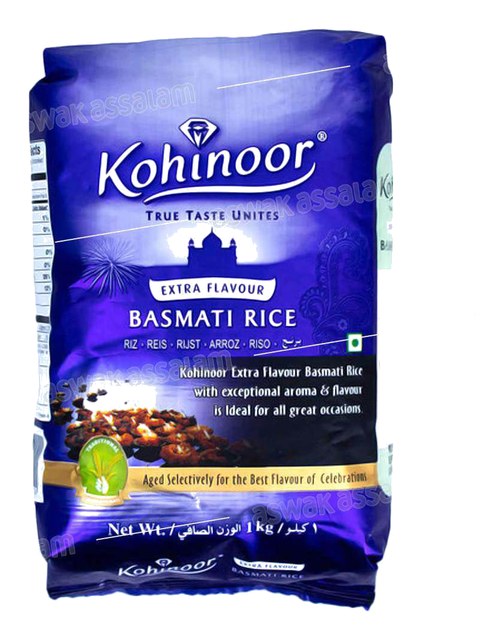 RIZ BASMATI 1KG KOHINOOOR