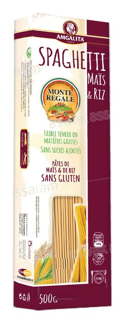 SPAGHETTI MAIS ET RIZ SANS GLUTEN 500G MONTE REGALE