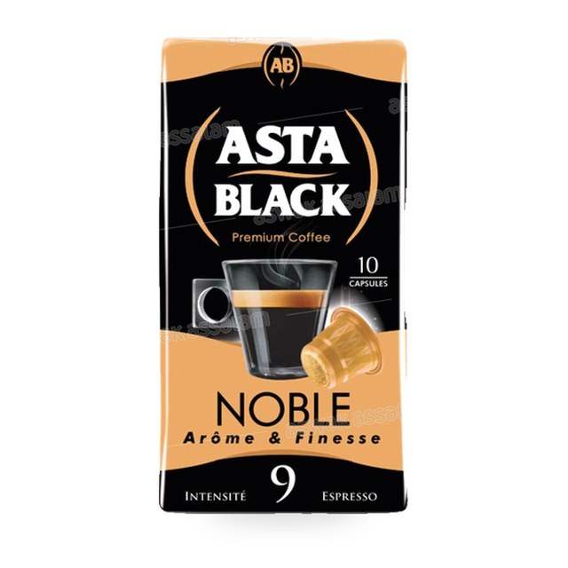 CAFE NOBLE BOITE 10 CAPSULES COMPATIBLES ASTA BLACK
