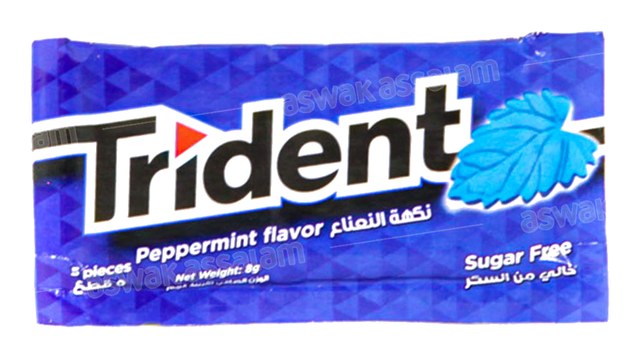 CHEWING-GUM PEPERMINT A L’UNITE TRIDENT