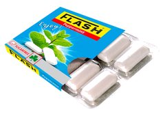 CHEWING-GUM PEPPERMINT SANS SUCRE 12 DRAGEES BLISTER FLASH