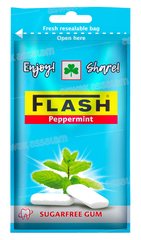 CHEWING-GUM PEPPERMINT SANS SUCRE DRAGEES SACHET 35G FLASH