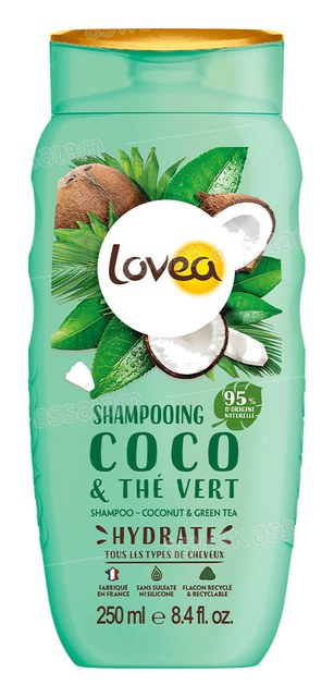 SHAMPOOING COCO ET THE VERT TOUS TYPES DE CHEVEUX 250ML LOVEA