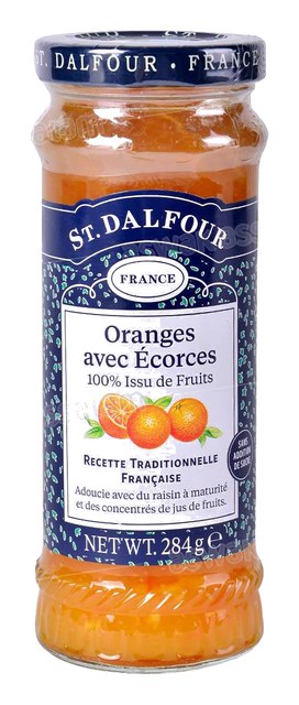 CONFITURE D’ORANGES AVEC ECORCES SANS SUCRES 284G ST DALFOUR