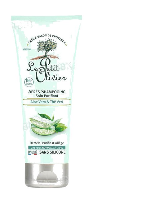 APRES-SHAMPOOING PURIFIANT ALOE VERA & THE VERT 200ML LE PETIT OLIVIER