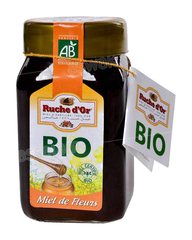 MIEL PUR BIO DE FLEURS 500G RUCHE D’OR