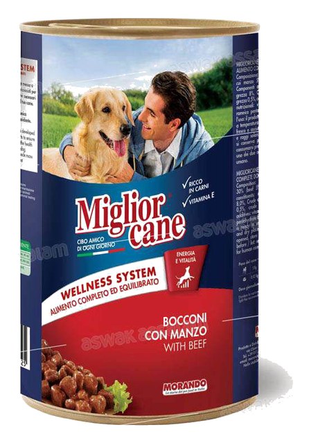 BOEUF 1.25KG POUR CHIEN MIGLIOR CANE MORANDO