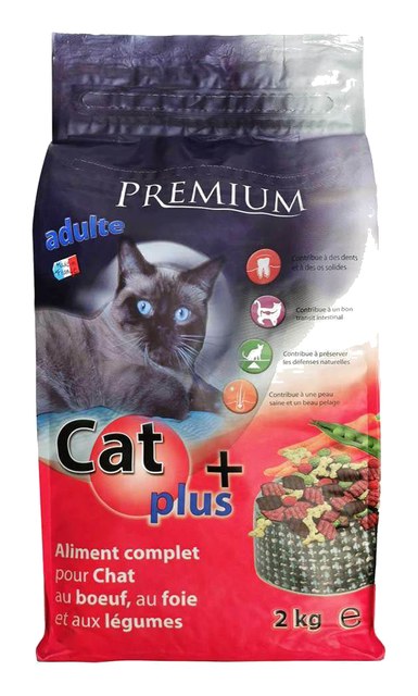 CROQUETTES BOEUF, FOIE & LEGUMES 2KG POUR CHAT CAT+