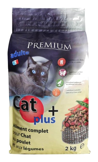 CROQUETTES POULET & LEGUMES 2KG POUR CHAT CAT+