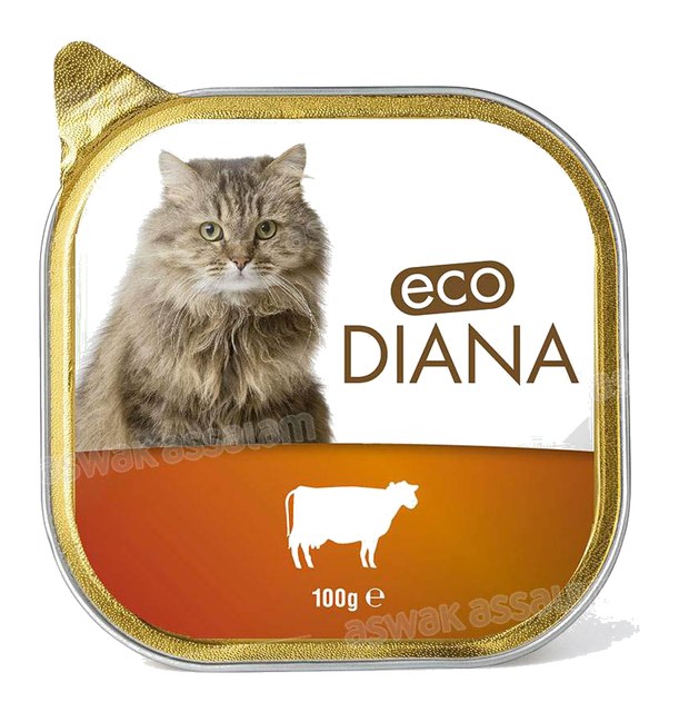 PATE BOEUF EN BARQUETTE POUR CHAT 100G ECO DIANA