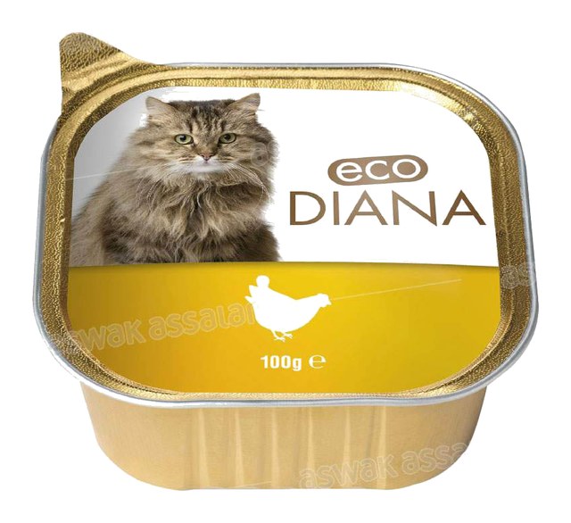 PATE POULET EN BARQUETTE POUR CHAT 100G ECO DIANA