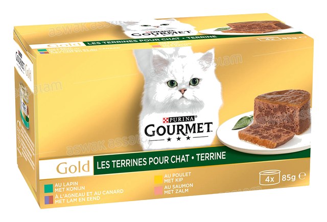 SELECTION MIXTE DE TERRINES POUR CHAT GOURMET GOLD 4*85G PURINA