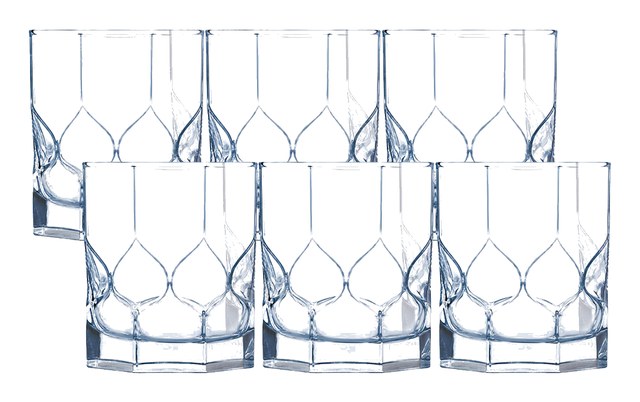 6 VERRES A EAU FORME BASSE 30CL OCTIME DIAMOND LUMINARC