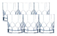 6 VERRES A EAU FORME BASSE 30CL OCTIME DIAMOND LUMINARC