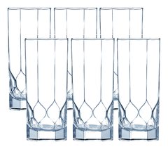 6 VERRES A EAU FORME HAUTE 31CL OCTIME DIAMOND LUMINARC