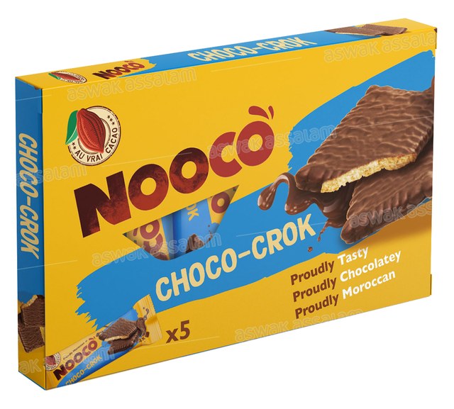 BISCUIT ENROBE CHOCOLAT PACK 5*44G CHOCO-CROK NOOCO