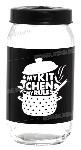 BOCAL DE CONSERVATION EN VERRE DECORE 1L MY KITCHEN MY RULES
