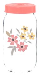 BOCAL DE CONSERVATION EN VERRE DECORE 1L SPRING FLOWER