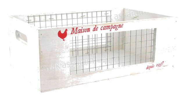 CAGETTE EN BOIS GRILLAGEE 32x30CM