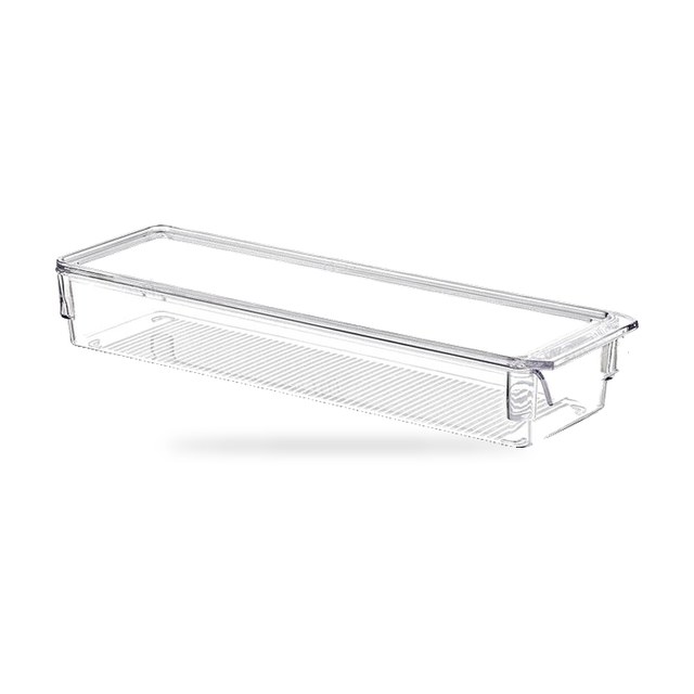 ORGANISATEUR TRANSPARENT AVEC COUVERCLE 36*10,5*5CM