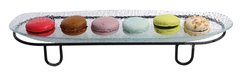 PLAT OVALE EN VERRE AVEC SUPPORT