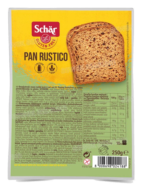 PAIN RUSTIQUE SANS GLUTEN 250G SCHAR