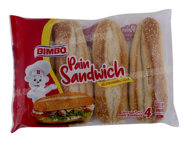 PAIN SANDWICH 4 UNITES 360G BIMBO