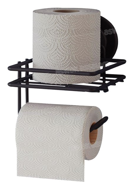 PORTE-PAPIER HYGIENIQUE EN METAL NOIR