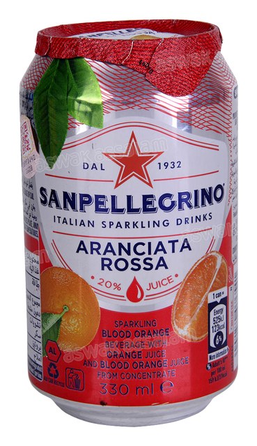 BOISSON GAZEUSE ORANGE SANGUINE CANETTE 33CL SAN PELLEGRINO