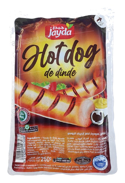 HOT DOG DE DINDE 250G JAYDA