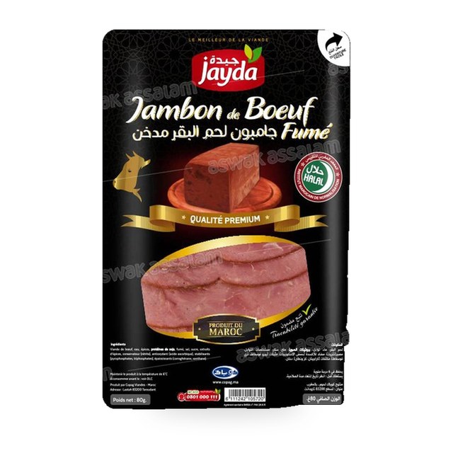 JAMBON DE BOEUF FUME 80G JAYDA