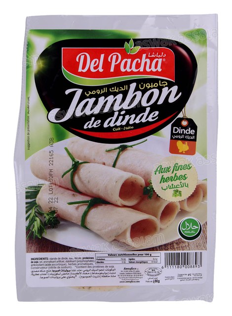JAMBON DE DINDE AUX FINES HERBES 80G DEL PACHA