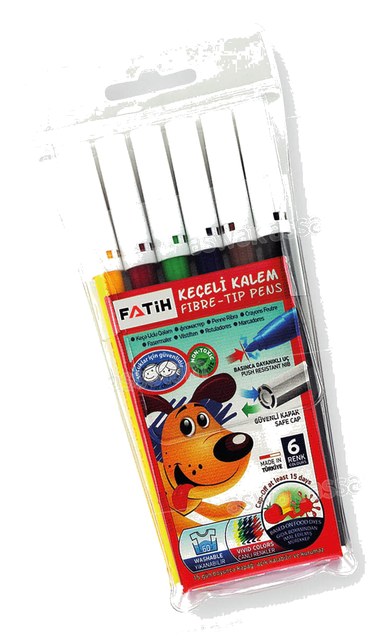 6 FEUTRES DE COULEUR FATIH
