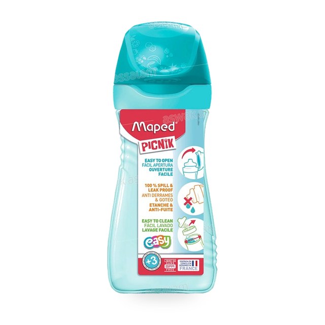 GOURDE 430ML TURQUOISE MAPED PICNIK