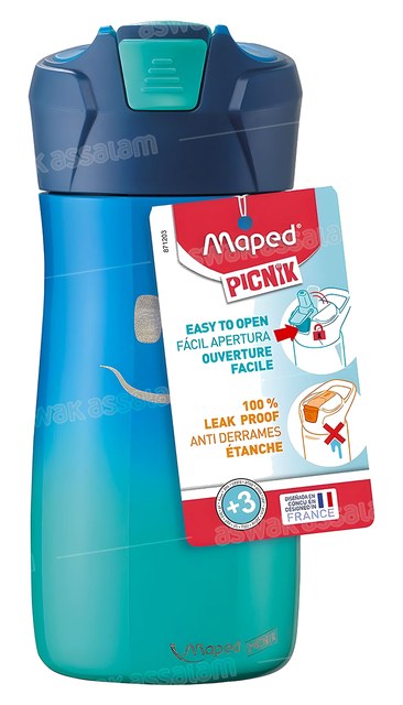 GOURDE INOX 430ML BLEUE MAPED PICNIK