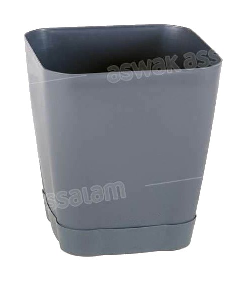 POT DE FLEURS AVEC SOUCOUPE 1,8L ROUGE GAMME SAFIR