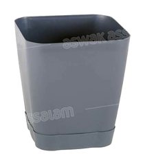 POT DE FLEURS AVEC SOUCOUPE 1,8L ROUGE GAMME SAFIR