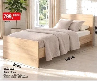 Lit une place Ofis Bazaar – 196×95 cm