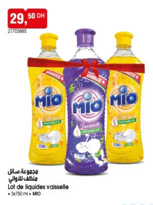 Liquide vaisselle Mio – Lot de 3 x 750ml
