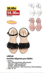 Sandales élégantes pour fillettes – Taille 29-35