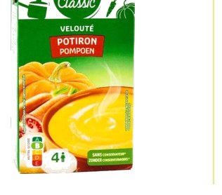 Soupe velouté potiron Carrefour Classic 1L prix au kg