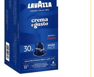 en capsules Lavazza Crema Gusto 30 unités prix au kg