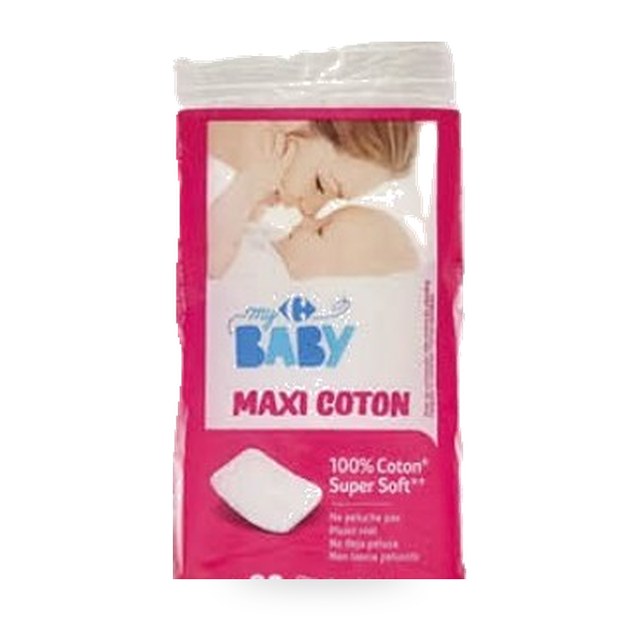 ühä Cotons maxi carrés pour bébé Carrefour 80 unités ne