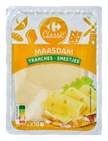 Fromage Maasdam en tranches Carrefour 200g