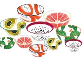 Coupelle en porcelaine Divers motifs fruits Carrefour