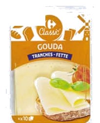 e Fromage Gouà a en tranches Carrefour 200g x 10